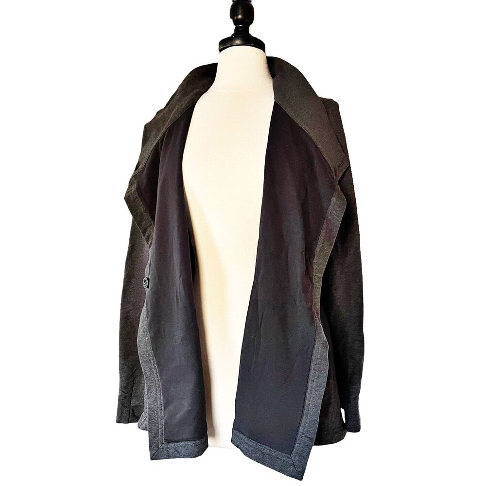 LuLuLemon Athletica Jacket Size 6 Dark Gray Asymmetrical Tunic Length Pockets - Picture 7 of 11